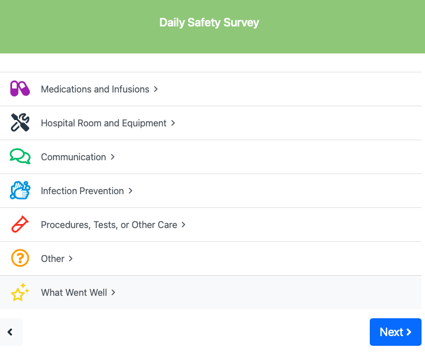 QuesGen ePRO Safety Survey example 